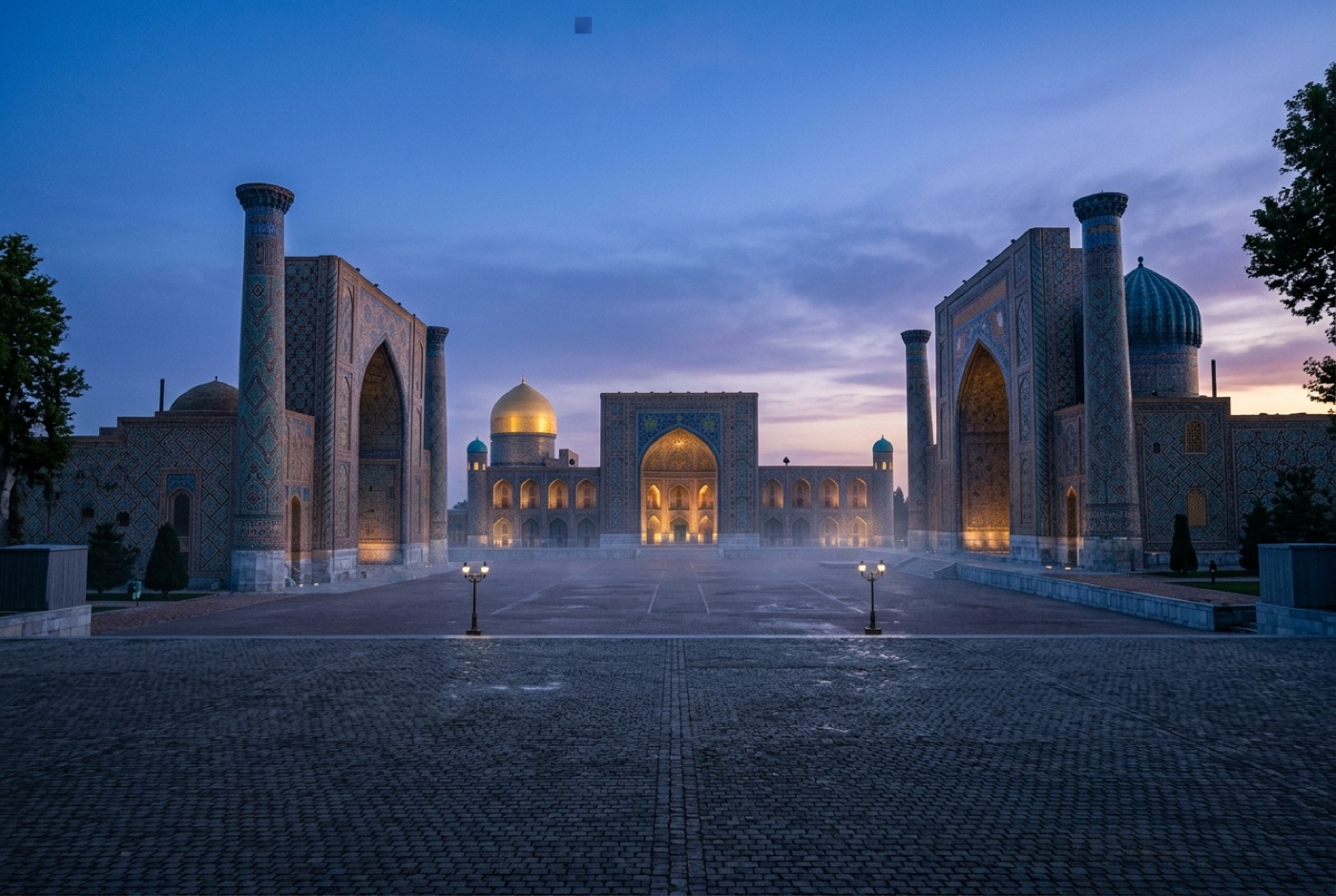 Registan, Samarkand at dawn