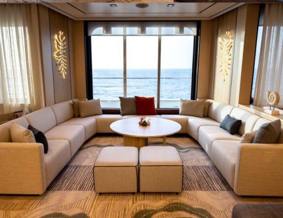 Lounge with an ocean view
