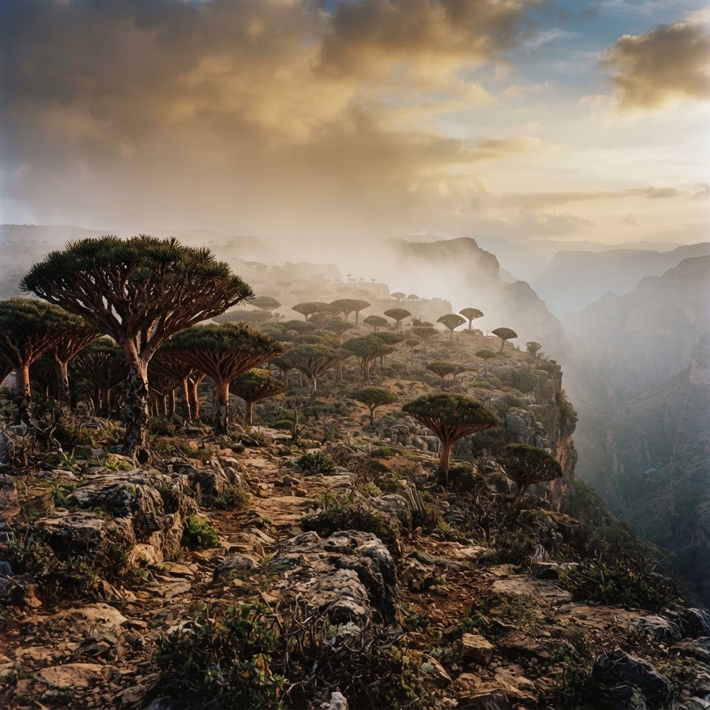 Dragon blood trees, Socotra