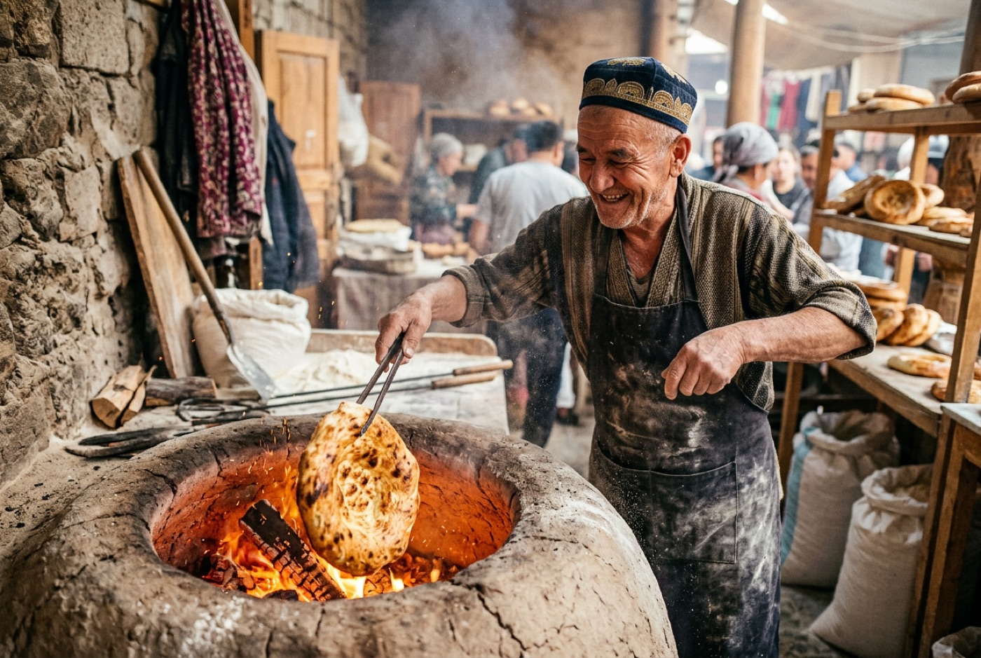 A baker at his tandyr