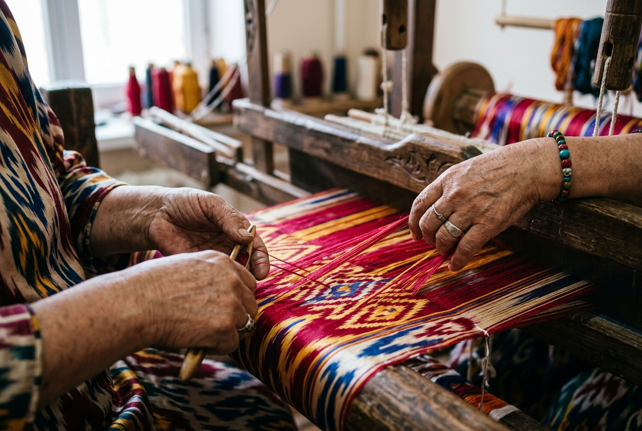 Hands at the loom
